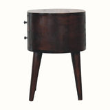 Molina Bedside Table 2 Drawers, Medium - Walnut Bedside Tables - Bokel Home