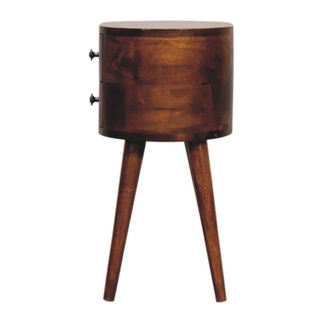 Molina Bedside Table 2 Drawers, Mini - Chestnut Bedside Tables - Bokel Home