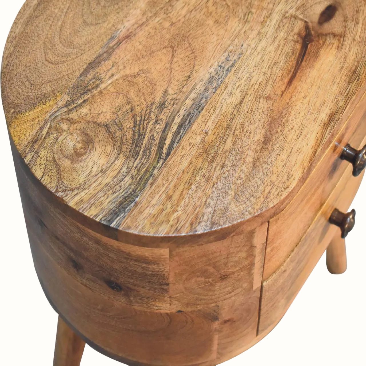 Molina Bedside Table 2 Drawers, Mini - Natural Bedside Tables - Bokel Home