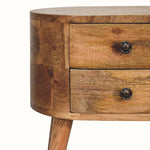 Molina Bedside Table 2 Drawers, Mini - Natural Bedside Tables - Bokel Home