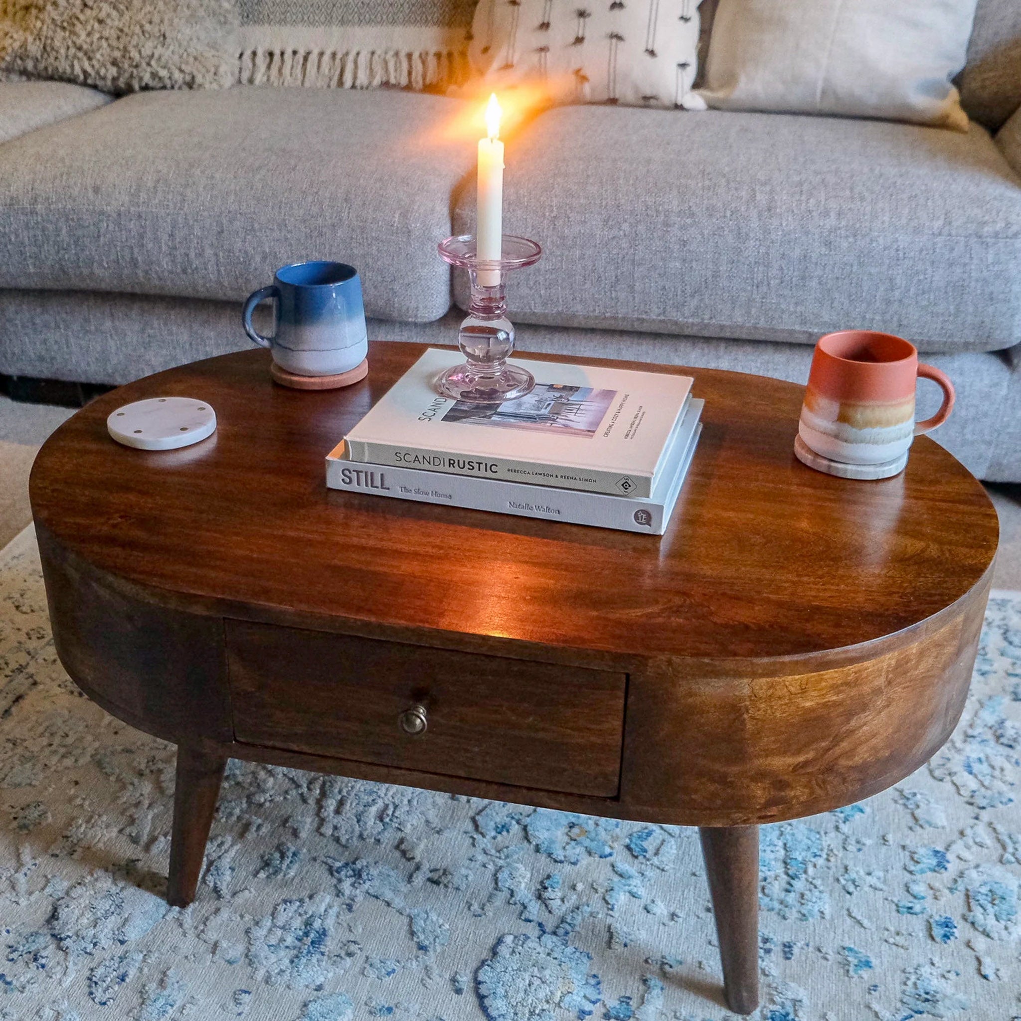 Molina Coffee Table, Medium - Chestnut Coffee Tables - Bokel Home