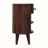 Molina Open Bedside Table 1 Drawer, Medium - California Walnut Bedside Tables - Bokel Home