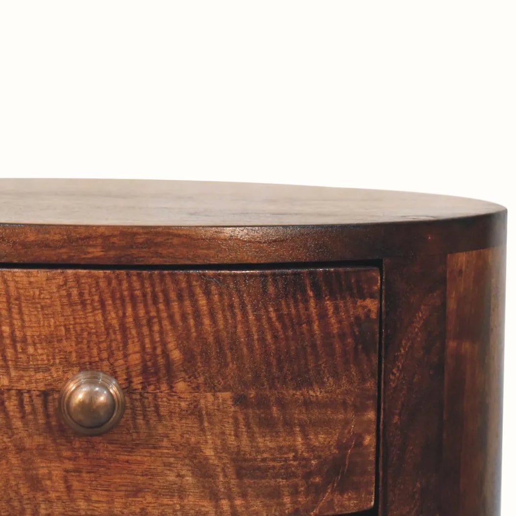 Molina Open Bedside Table 1 Drawer, Medium - California Walnut Bedside Tables - Bokel Home