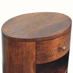 Molina Open Bedside Table 1 Drawer, Medium - California Walnut Bedside Tables - Bokel Home