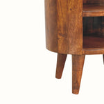 Molina Open Bedside Table 1 Drawer, Medium - Chestnut Bedside Tables - Bokel Home