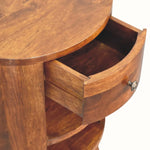 Molina Open Bedside Table 1 Drawer, Medium - Chestnut Bedside Tables - Bokel Home