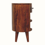 Molina Open Bedside Table 1 Drawer, Medium - Chestnut Bedside Tables - Bokel Home