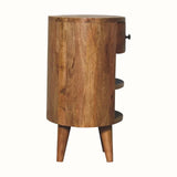 Molina Open Bedside Table 1 Drawer, Medium - Natural Bedside Tables - Bokel Home