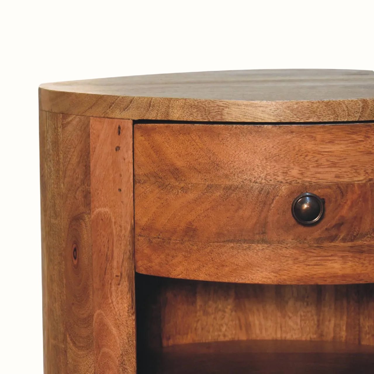 Molina Open Bedside Table 1 Drawer, Medium - Natural Bedside Tables - Bokel Home