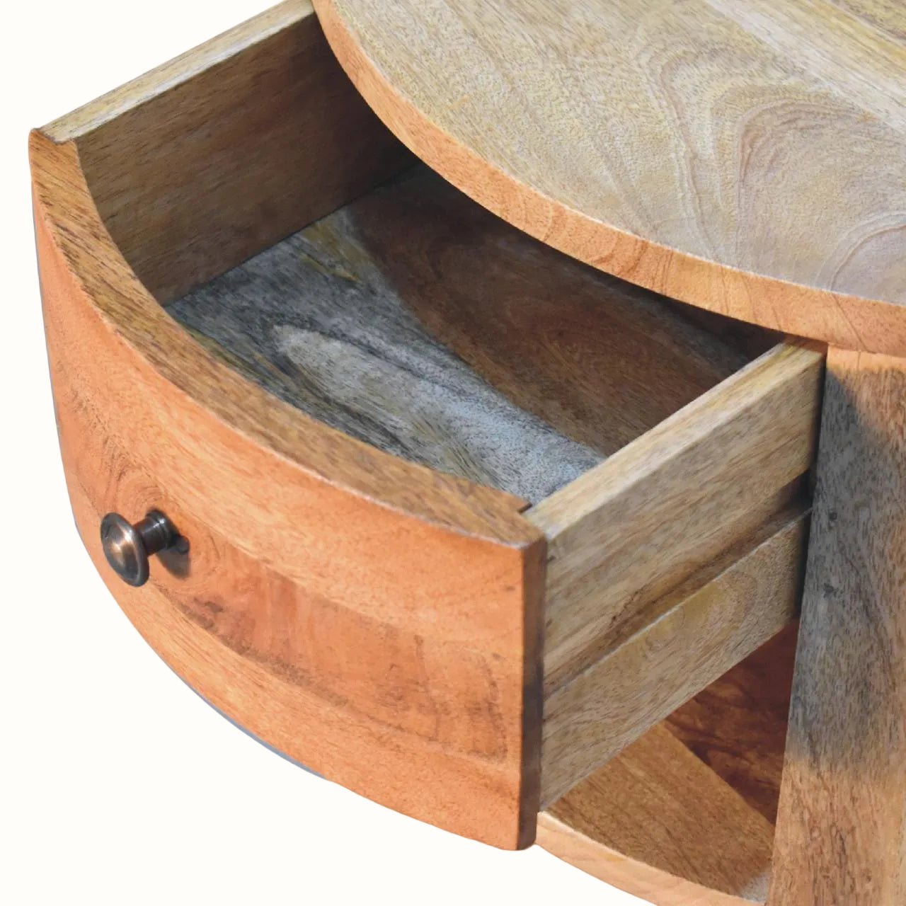 Molina Open Bedside Table 1 Drawer, Medium - Natural Bedside Tables - Bokel Home