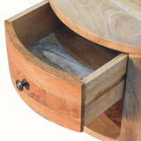Molina Open Bedside Table 1 Drawer, Medium - Natural Bedside Tables - Bokel Home