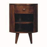Molina Open Bedside Table - California Walnut Bedside Tables - Bokel Home