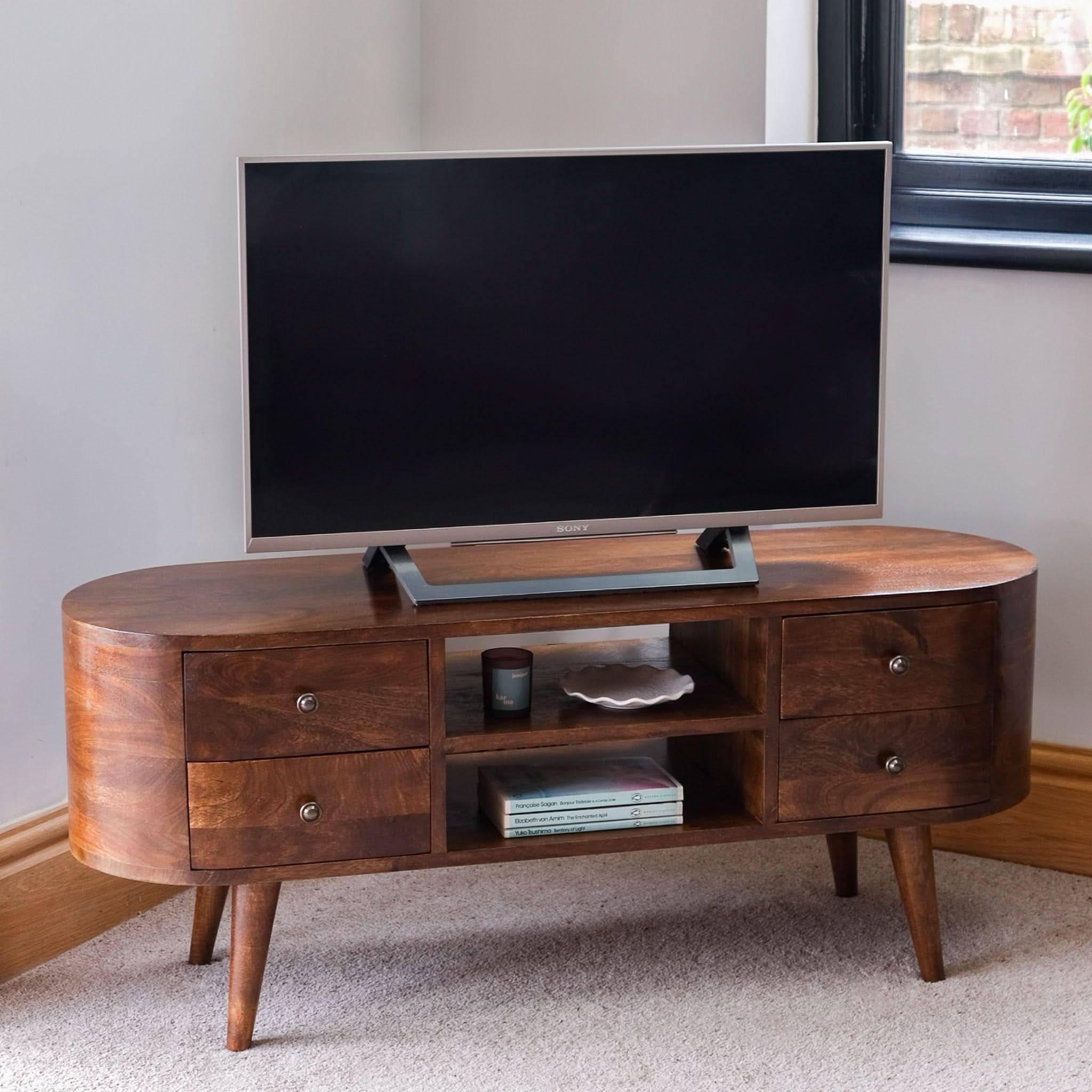 Molina TV Stand, Large - Chestnut TV Stands - Bokel Home