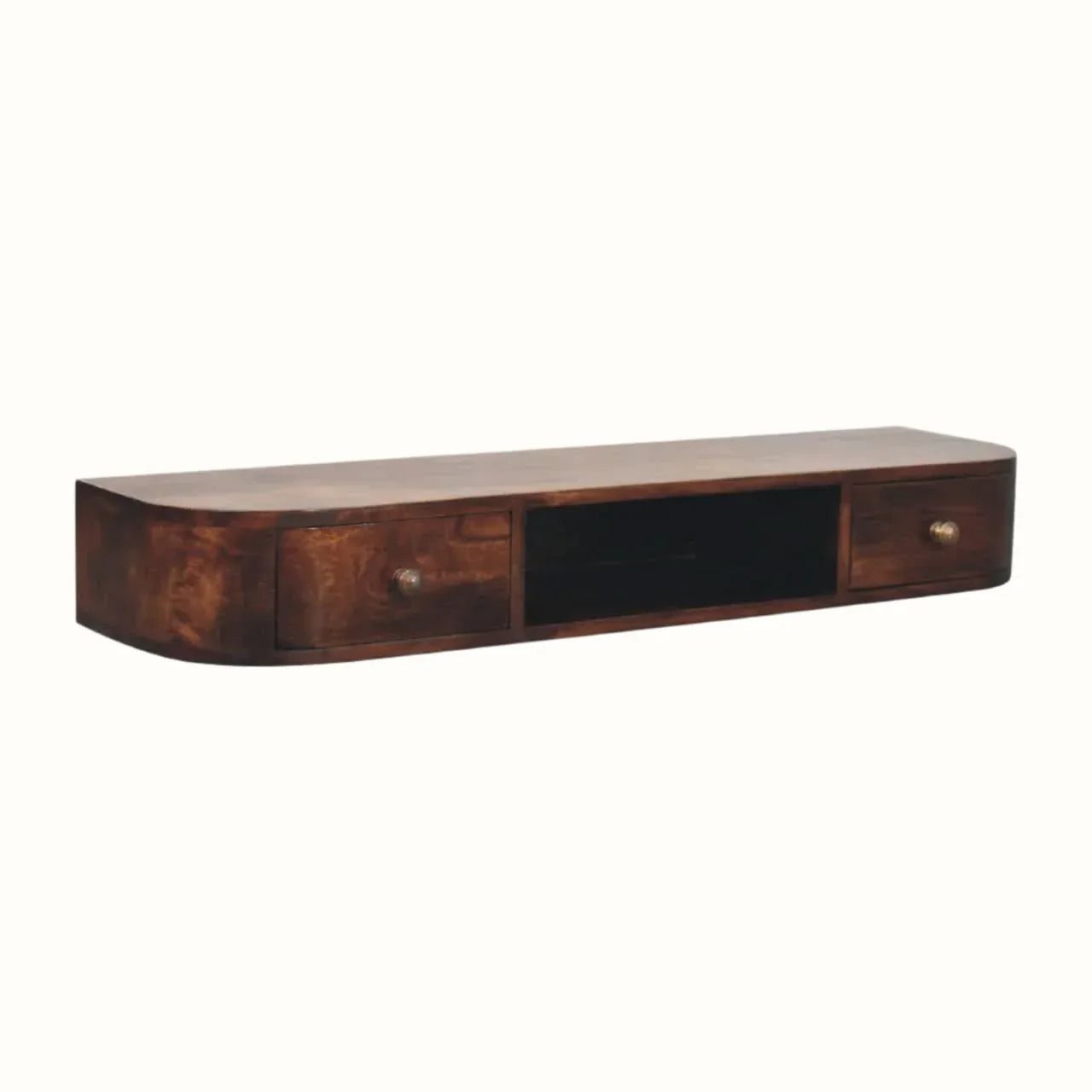 Molina Wall Mounted Console Table - California Walnut Console Tables - Bokel Home