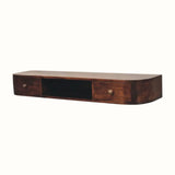Molina Wall Mounted Console Table - California Walnut Console Tables - Bokel Home