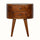 Molina Bedside Table 2 Drawers, Medium - Chestnut