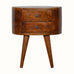 Molina Bedside Table 2 Drawers, Medium - Chestnut