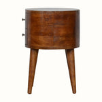 Molina Bedside Table 2 Drawers, Medium - Chestnut