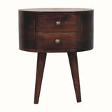 Molina Bedside Table 2 Drawers, Medium - California Walnut