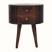 Molina Bedside Table 2 Drawers, Medium - California Walnut