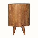 Molina Open Bedside Table 1 Drawer, Medium - Natural