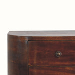 Molina Wall Mounted Bedside Table with 2 Drawers, Medium - Chestnut