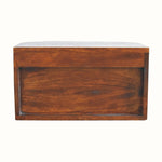 Molina Wall Mounted Bedside Table with 2 Drawers, Medium - Chestnut