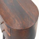 Molina Bedside Table 2 Drawers, Medium - Walnut