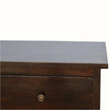 Nilson 2 Drawer Bedside Table, Medium - Walnut Bedside Tables - Bokel Home