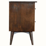 Nilson 2 Drawer Bedside Table, Medium - Walnut Bedside Tables - Bokel Home