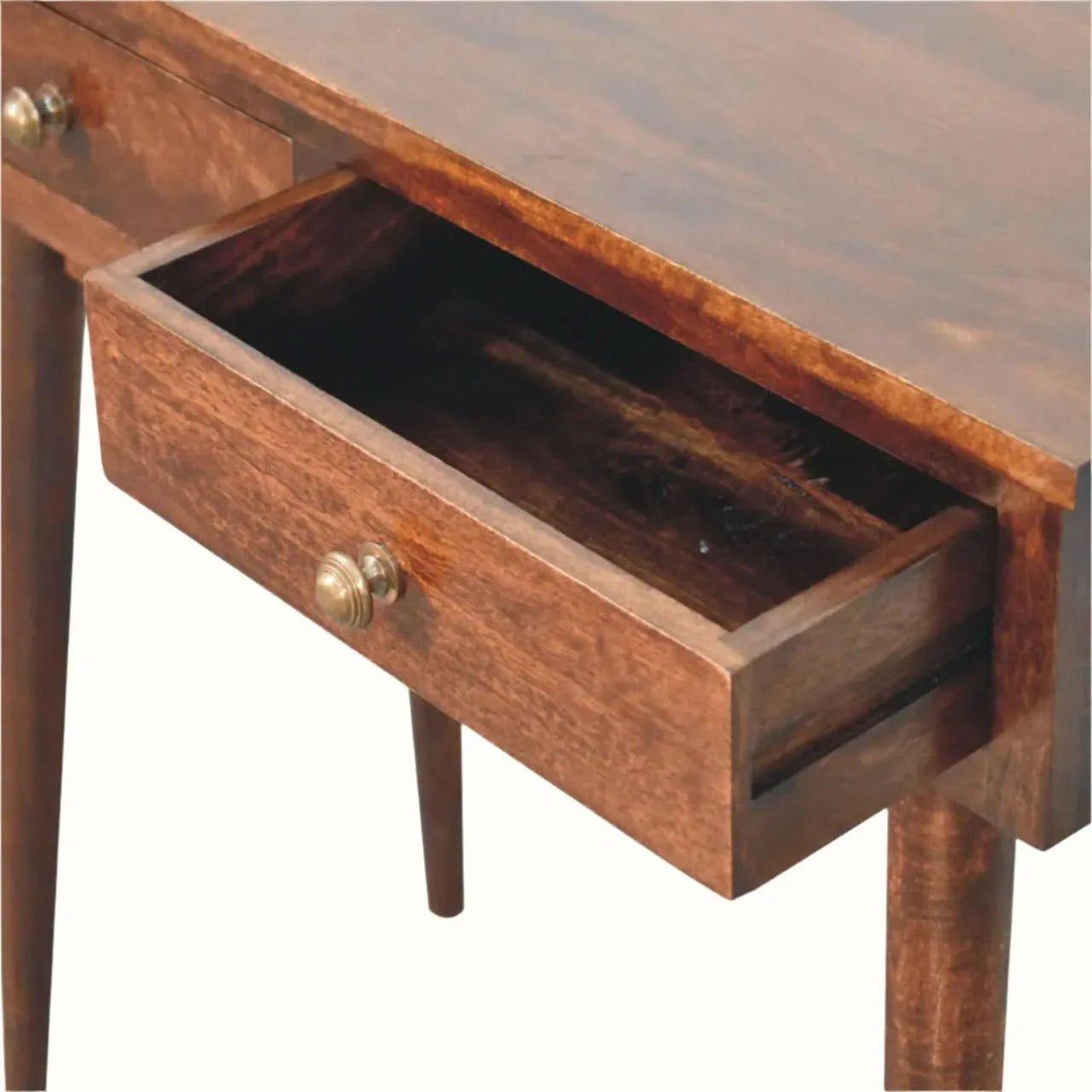Nilson 2 Drawer Console Table, Medium - California Walnut Console Tables - Bokel Home