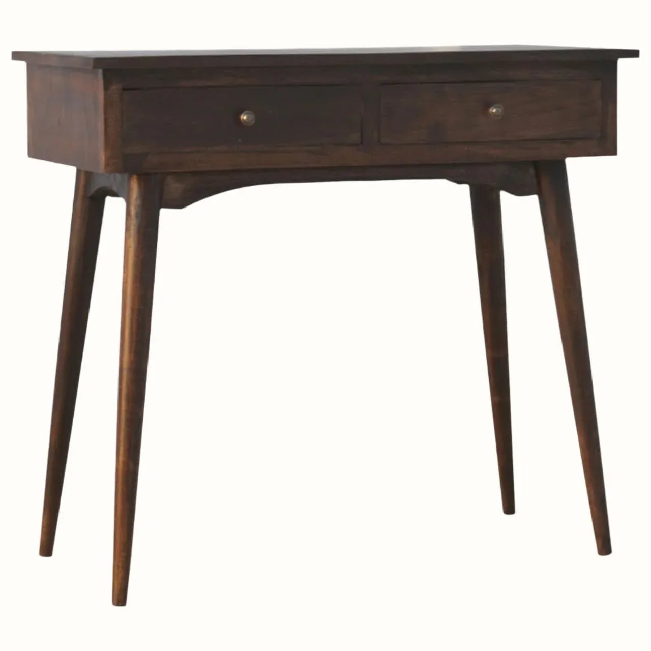 Nilson 2 Drawer Console Table, Medium - Light Walnut Console Tables - Bokel Home