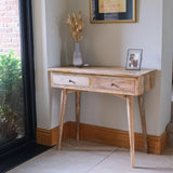 Nilson 2 Drawer Console Table, Medium - Natural Console Tables - Bokel Home
