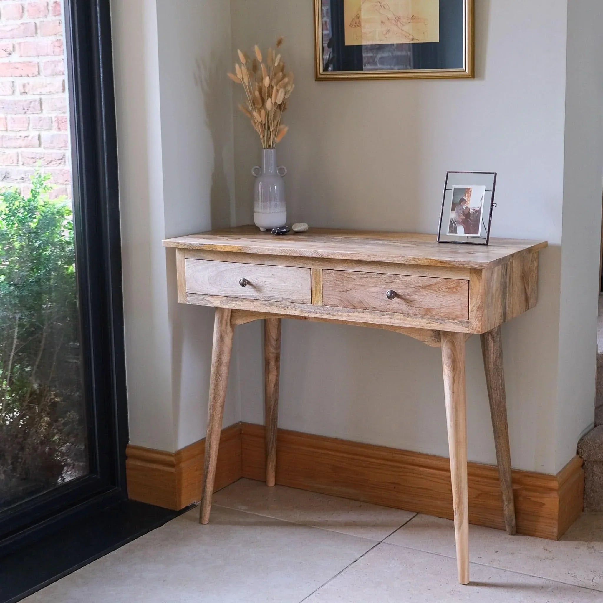 Nilson 2 Drawer Console Table, Medium - Natural Console Tables - Bokel Home