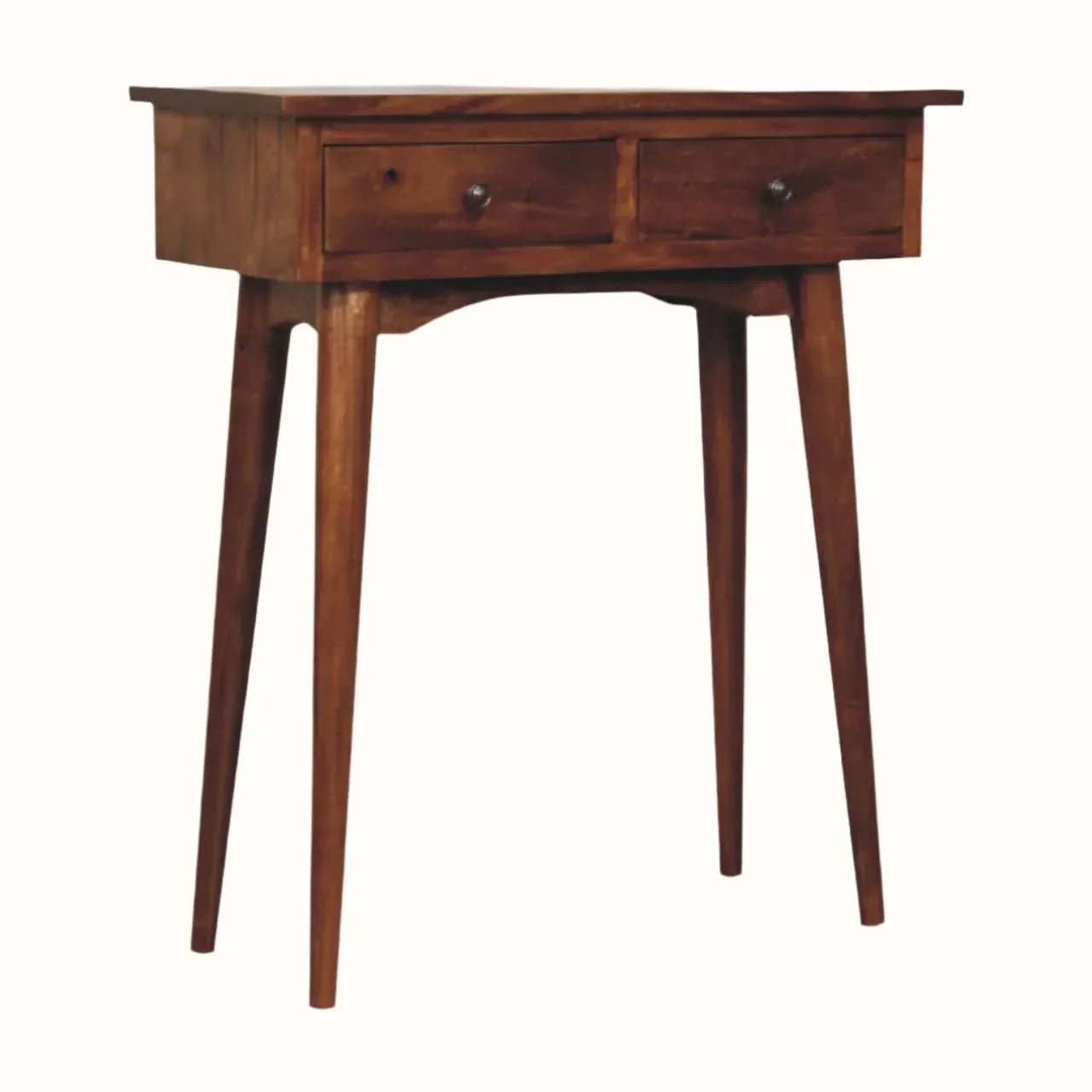 Nilson 2 Drawer Console Table, Small - Chestnut Console Tables - Bokel Home