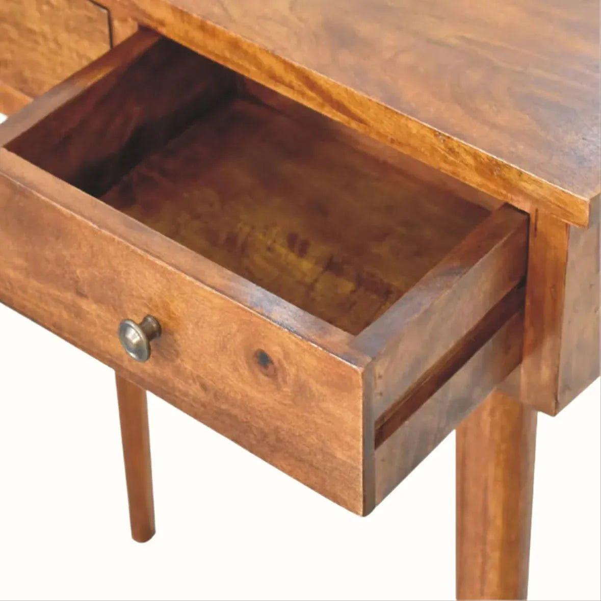 Nilson 2 Drawer Console Table, Small - Chestnut Console Tables - Bokel Home