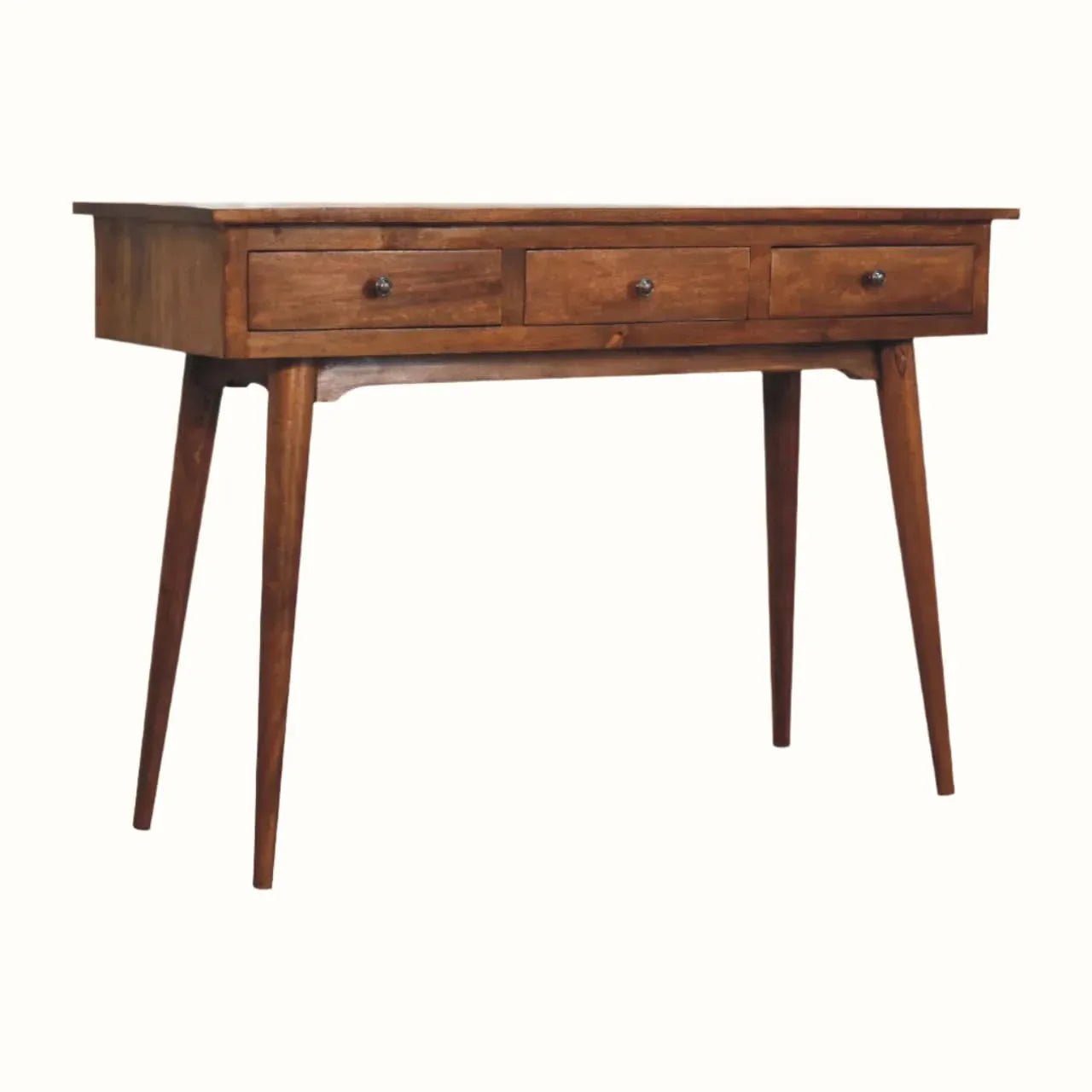 Nilson 3 Drawer Console Table, Large - Chestnut Console Tables - Bokel Home