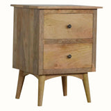 Nilson Bedside Table with 2 Drawers, Medium - Natural Bedside Tables - Bokel Home