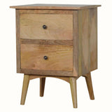 Nilson Bedside Table with 2 Drawers, Medium - Natural Bedside Tables - Bokel Home