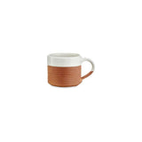 Mali Ribbed Coffee Mug - White - (Set of 2)