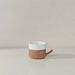 Mali Ribbed Espresso Mug - White - (Set of 2)