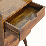 Nordell Bedside Table with 3 Drawers, Medium - Chestnut Bedside Tables - Bokel Home