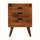 Nordell Bedside Table with 3 Drawers, Medium - Chestnut Bedside Tables - Bokel Home
