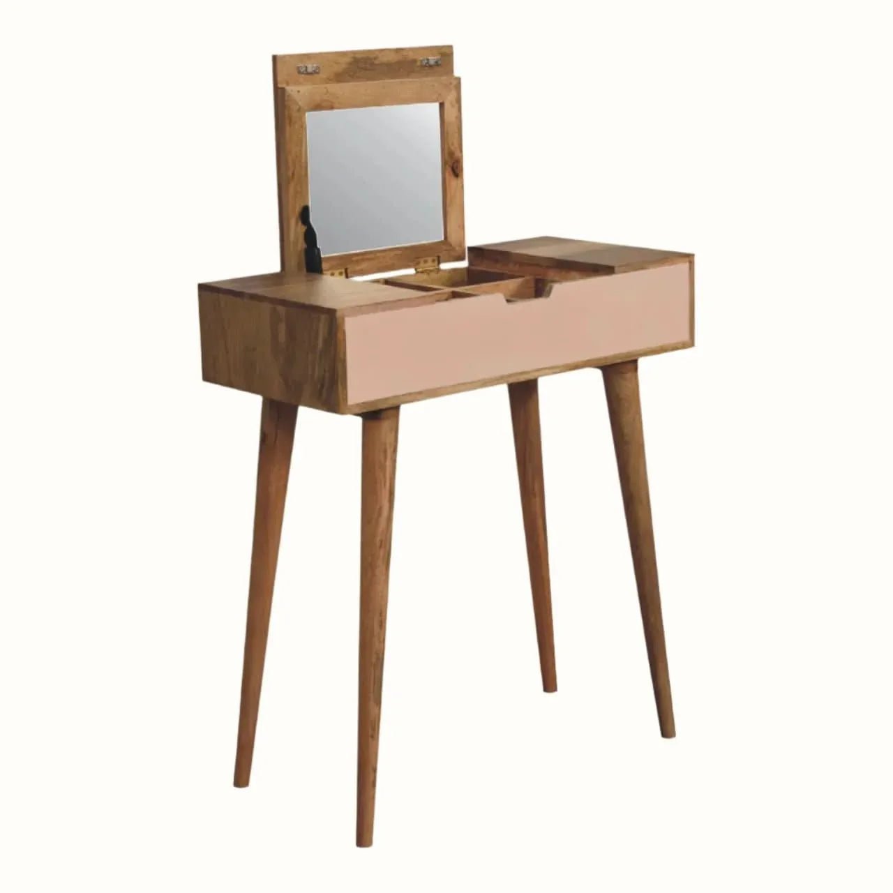 Nordell Blush Dressing Table, Small - Handpainted/Natural Dressing Tables - Bokel Home
