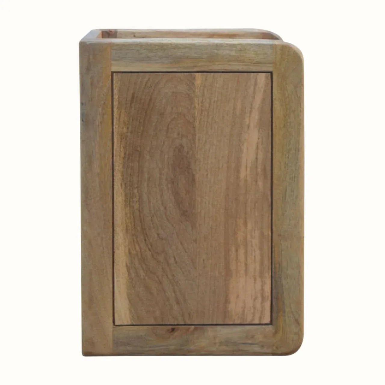 Nordell Cube Bedside Table with 2 Drawers, Medium - Natural Bedside Tables - Bokel Home