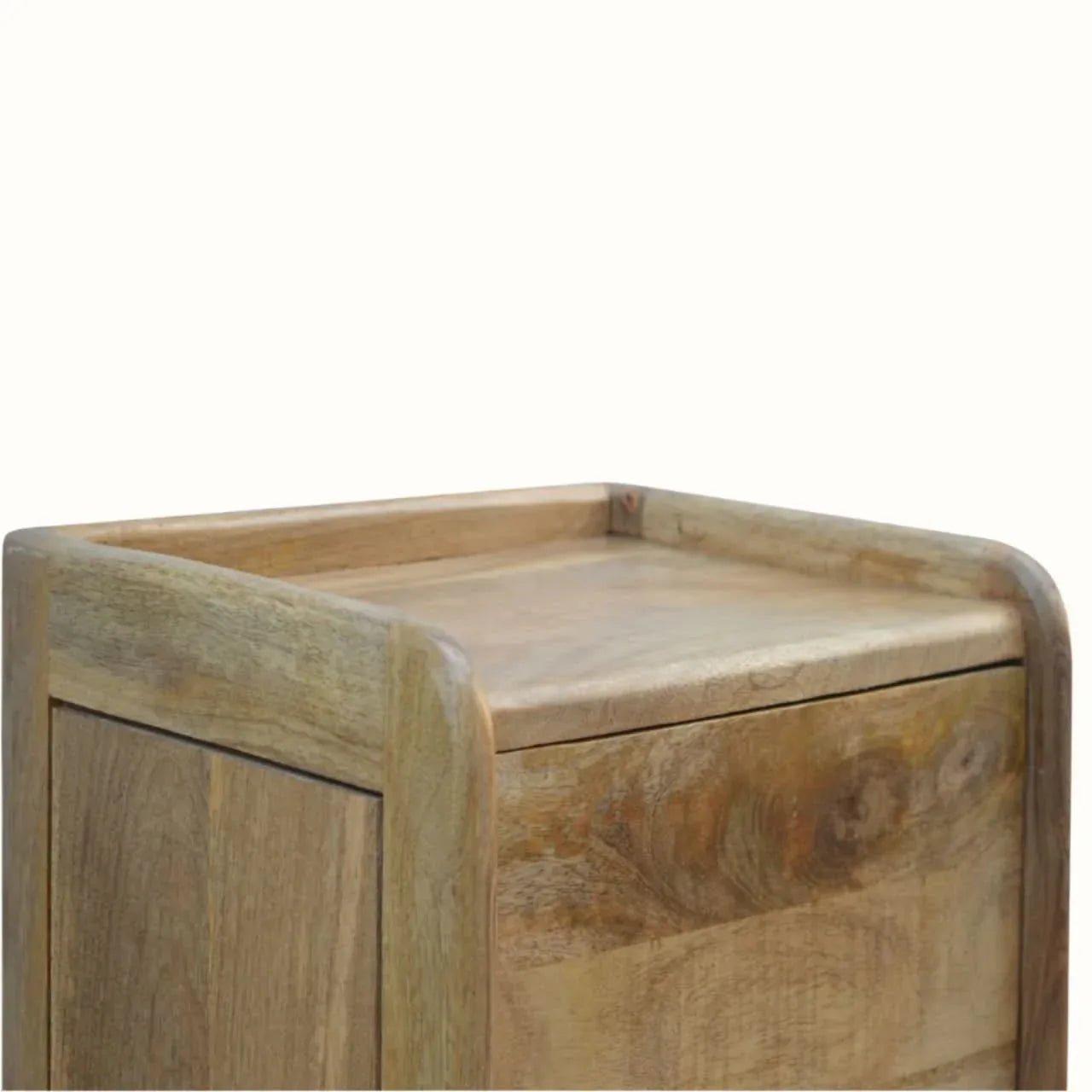 Nordell Cube Bedside Table with 2 Drawers, Medium - Natural Bedside Tables - Bokel Home