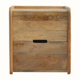 Nordell Cube Bedside Table with 2 Drawers, Medium - Natural Bedside Tables - Bokel Home