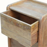 Nordell Cube Bedside Table with 2 Drawers, Medium - Natural Bedside Tables - Bokel Home
