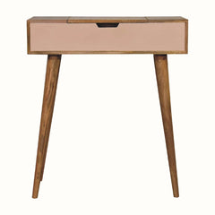 Nordell Dressing Table, Small - Blush Pink/Natural Dressing Tables - Bokel Home