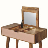 Nordell Dressing Table, Small - Blush Pink/Natural Dressing Tables - Bokel Home